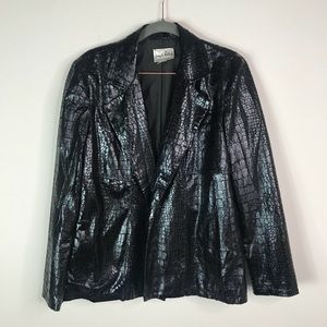 Joseph Ribkoff Black Animal Print Blazer Jacket